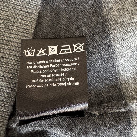 Vintage KEW 159 Sweater Womens M Gray Breton Stripe Pullover 100% Merino Wool - Picture 11 of 11